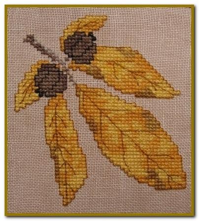 click here to view larger image of Autumn Leaves Wall Quilt Block K (chart)
