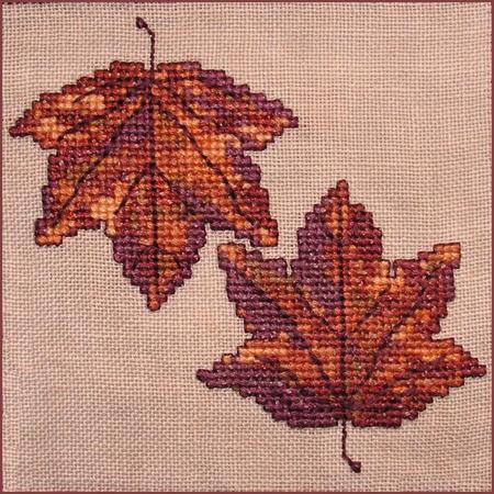 click here to view larger image of Autumn Leaves Wall Quilt Block E (chart)