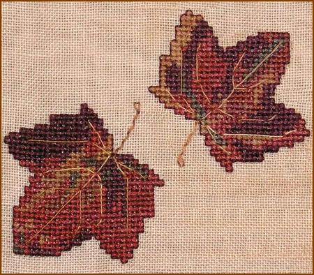 click here to view larger image of Autumn Leaves Wall Quilt Block H (chart)