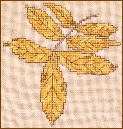 click here to view larger image of Autumn Leaves Wall Quilt Block O (chart)