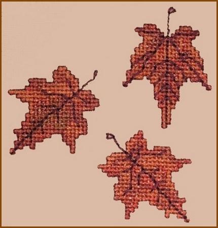 click here to view larger image of Autumn Leaves Wall Quilt Block P (chart)