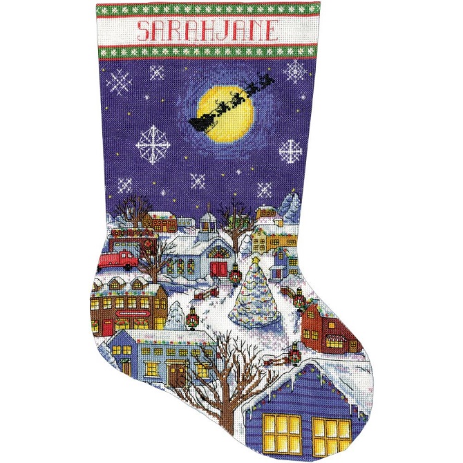 click here to view larger image of Christmas Eve Stocking (counted cross stitch kit)