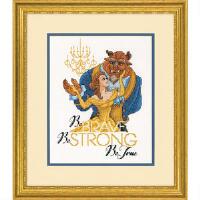 click here to view larger image of Be Brave - Beauty and the Beast (counted cross stitch kit)