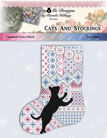 click here to view larger image of Cats and Stockings - Snowflake (chart)