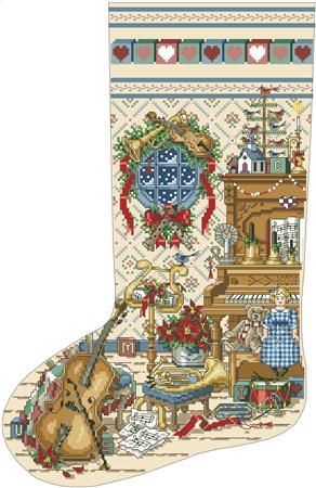 click here to view larger image of Music Room Heirloom Stocking (chart)