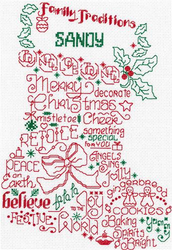 click here to view larger image of Mrs Holiday Stocking - Ursula Michael (counted cross stitch kit)