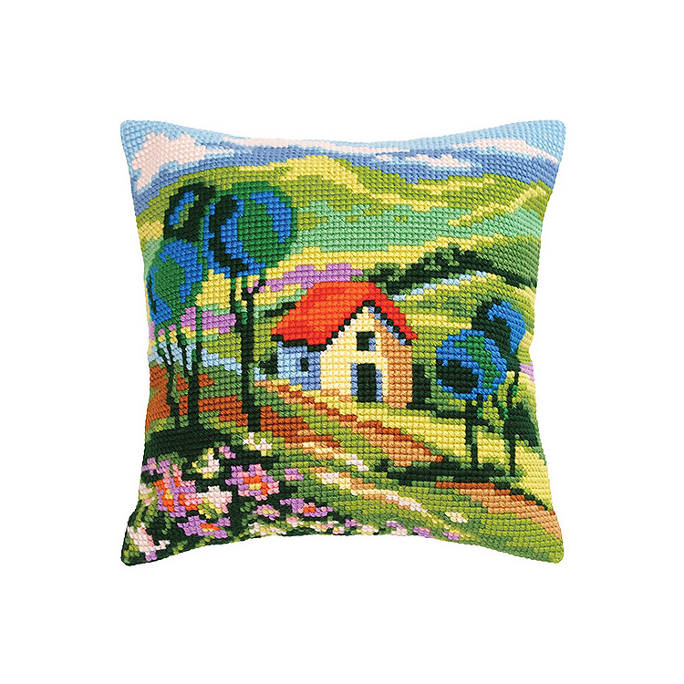 click here to view larger image of Green Hills Cushion (counted canvas kit)