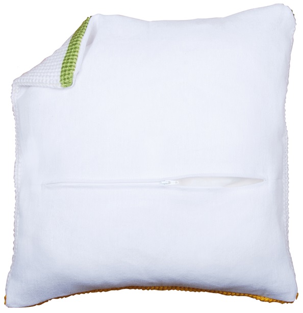 click here to view larger image of Cushion Back with Zipper - White (accessory)