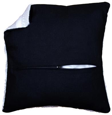 click here to view larger image of Cushion Back with Zipper - Black (accessory)