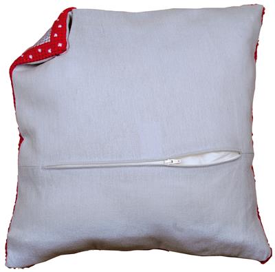 click here to view larger image of Cushion Back with Zipper - Grey (accessory)