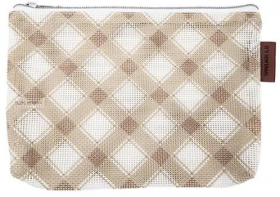 click here to view larger image of Mad for Plaid Project Bag - Burlap (accessory)